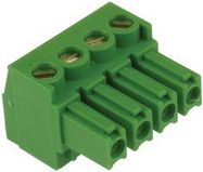 TERMINAL BLOCK PLUGGABLE, 4 POSITION, 30-14AWG