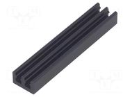 Heatsink: extruded; grilled; black; L: 50mm; W: 10mm; H: 6mm; anodized FISCHER ELEKTRONIK