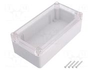 Enclosure: multipurpose; X: 82mm; Y: 158mm; Z: 54mm; ABS; grey; gasket KRADEX