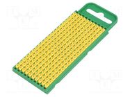 Markers; Marking: V; 0.8÷2.2mm; polyamide; yellow; -40÷85°C; WIC HELLERMANNTYTON