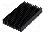 Heatsink: extruded; grilled; black; L: 100mm; W: 59.69mm; H: 15mm FISCHER ELEKTRONIK