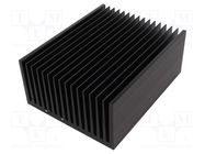 Heatsink: extruded; grilled; black; L: 200mm; W: 160mm; H: 82mm FISCHER ELEKTRONIK