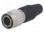Connector: circular; push-pull; plug; PIN: 12; 2A; HR10; soldering HIROSE