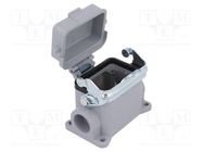 Enclosure: for HDC connectors; HTS; size 3; with cover; PG16 TE Connectivity
