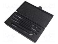 Tweezers-set; non-magnetic; ESD; 4pcs. WIHA