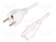 Cable; 3x1mm2; CEE 7/7 (E/F) plug,IEC C13 female; PVC; 1.5m; 16A LIAN DUNG