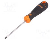 Screwdriver; Torx®; TX10; Blade length: 75mm; Overall len: 170mm BAHCO