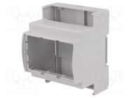 Enclosure: for DIN rail mounting; Y: 90mm; X: 71mm; Z: 62mm; grey ITALTRONIC