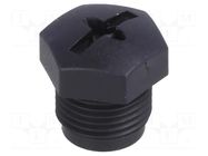 Protection cover; plastic; female M12 connectors HIRSCHMANN