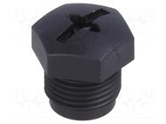 Protection cover; plastic; female M12 connectors HIRSCHMANN