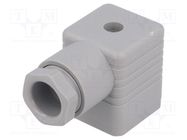 Connector: valve connector; plug; form A; 18mm; female; PIN: 3; PG11 HIRSCHMANN