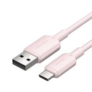 USB 2.0 A to USB-C 3A cable Vention CTQPF 1M (pink), Vention