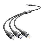 USB 2.0 A to 3-in-1 6A cable Vention CTRBG 1.5M (black), Vention