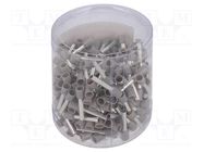 Kit: bootlace ferrules; insulated; 4mm2; 18mm; grey; 250pcs. 