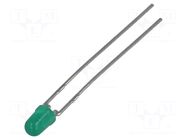 LED; green; 3mm; 4.2mcd; 60°; Front: convex; 1.5÷2.7VDC BROADCOM (AVAGO)