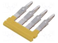 Comb bridge; orange; ways: 4 WEIDMÜLLER