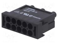 Connector: HDC; module; male; 400V; PIN: 10; w/o contacts AMPHENOL