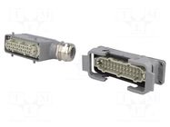 Connector: HDC; male + female; 16A; 500V; Han Kit; PIN: 24; 24+PE HARTING