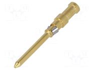 Contact; male; copper alloy; nickel plated,gold-plated; crimped HARTING