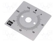 Scale for mechanical timer; MI2R FAUCIGNY INSTRUMENTS