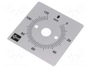 Scale for mechanical timer; Range of val: 0÷120min FAUCIGNY INSTRUMENTS