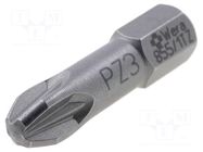 Screwdriver bit; Pozidriv®; PZ3; 1/4"; Overall len: 25mm; TORSION WERA