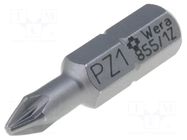 Screwdriver bit; Pozidriv®; PZ1; 1/4"; Overall len: 25mm WERA