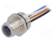 Connector: M12; socket; PIN: 4; male; E; IP67; cables; Thread: PG9 HIRSCHMANN