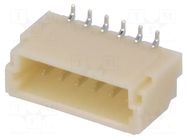 Connector: wire-board; socket; male; 1A; 50V; PIN: 6; SMT; 1mm; 1x6 JST