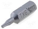 Screwdriver bit; Torx®; TX06; Overall len: 25mm WERA