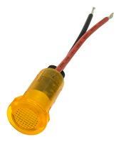PANEL INDICATOR, YELLOW, 12V, WIRE LEAD