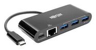 USB HUB W/LAN & PD, 5-PORT, BUS POWERED