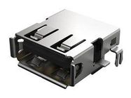 USB CONN, 2.0 TYPE A, R/A RCPT, 4POS, TH