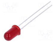 LED; 5mm; red; 35.2÷70mcd; 65°; Front: convex; No.of term: 2 BROADCOM (AVAGO)