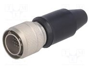 Connector: circular; HR10; push-pull; plug; 2A; silver plated; male HIROSE