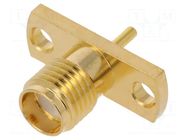 Connector: SMA; socket; female; straight; soldering; PTFE ADAM TECH