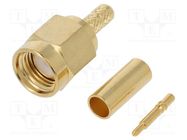 Connector: SMA; plug; male; straight; LMR100,RG174,RG316; crimped ADAM TECH