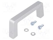 Holder; aluminium; grey; H: 40mm; L: 102mm; W: 12.2mm; handle MENTOR