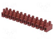 Terminal block; screw terminal; 6mm2; 400V; ways: 12; terminals: 24 BM GROUP