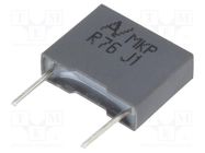 Capacitor: polypropylene; R76; 4.7nF; 10x3x8mm; THT; ±5%; 7.5mm KEMET