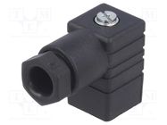 Connector: valve connector; plug; form C; 9.4mm; female; PIN: 4 HIRSCHMANN