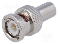 Connector: BNC; terminator; straight; 50Ω; POM; Vswr: 1.3 AMPHENOL RF