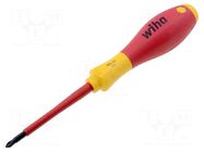 Screwdriver: insulated; Pozidriv®; PZ1; Blade length: 80mm; 1kVAC WIHA