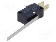 Microswitch SNAP ACTION; 15A/250VAC; 0.6A/125VDC; with lever OMRON Electronic Components