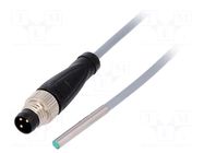 Sensor: inductive; OUT: PNP / NO; 0÷1mm; 10÷30VDC; Ø3; 0.3m; IP67 PEPPERL+FUCHS