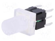 Switch: keypad; Pos: 2; SPST-NO; 0.05A/12VDC; LED; yellow-green; THT DIPTRONICS