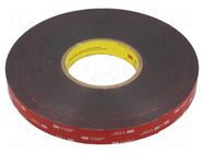 Tape: fixing; W: 19mm; L: 33m; Thk: 0.6mm; acrylic; 93°C,max.149°C 3M