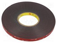 Tape: fixing; W: 12mm; L: 33m; Thk: 0.6mm; acrylic; 93°C,max.149°C 3M