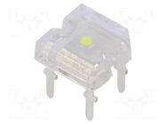 LED Super Flux; white cold; 7.62x7.62mm; 1350÷1900mcd; 180°; 30mA OPTOSUPPLY