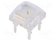 LED Super Flux; red; 7.62x7.62mm; 750÷1200mcd; 140°; Front: flat OPTOSUPPLY